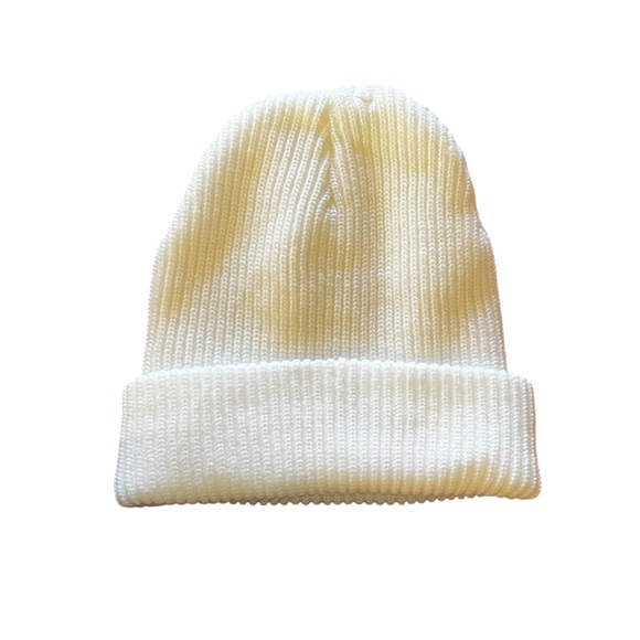 White "Essentials" Beanie - White Hat - Picture 2 of 2